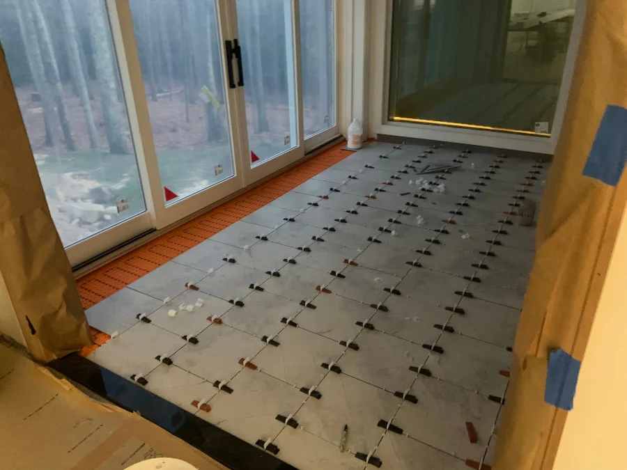 Tile Floor installation in Danville, NH