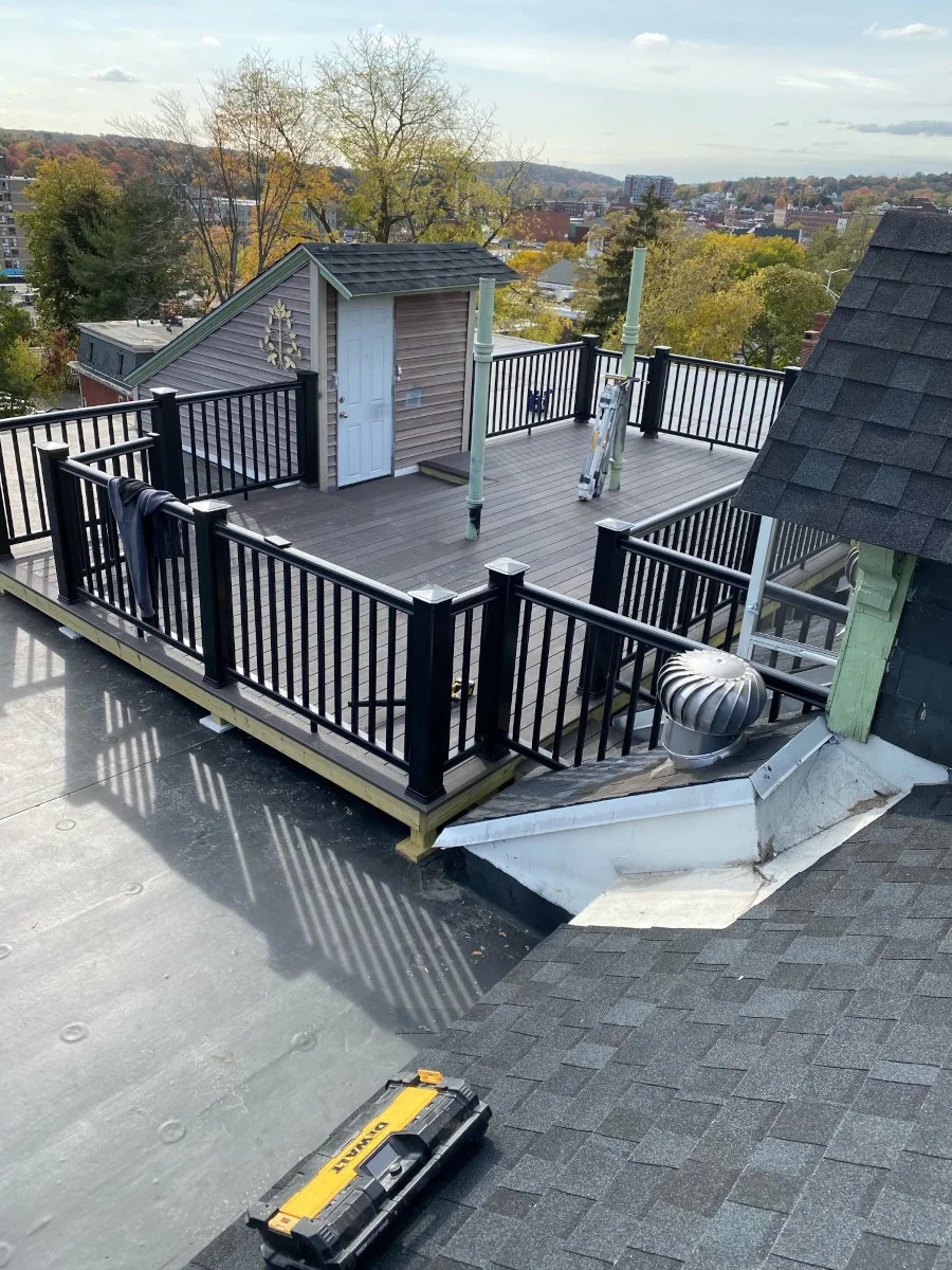 Commercial Roof Deck Remodel in Haverhill, MA.
