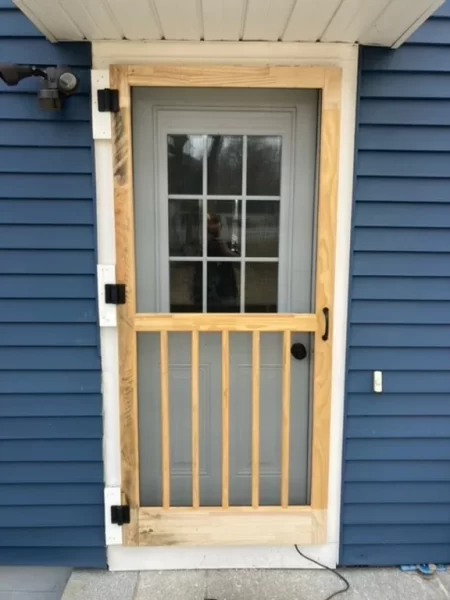 Northfield Handyman Services installed this new screen door for this property in Newburyport, MA. 
