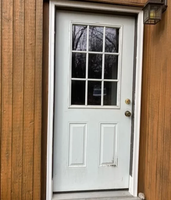 Exterior Door Trim Repair in North Reading, MA.