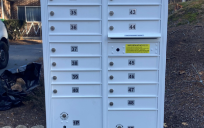 Commercial Mailbox installation in Haverhill, MA.