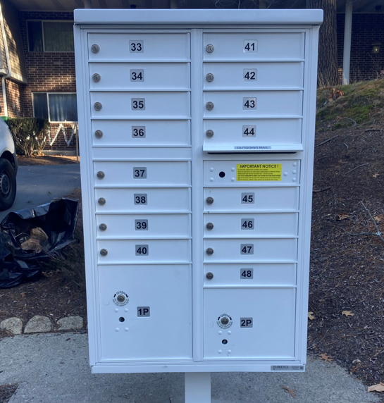 Commercial Mailbox installation in Haverhill, MA.
