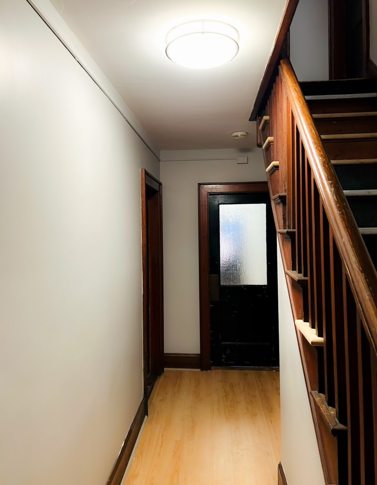 Repaired and restored this hallway in Salem, MA