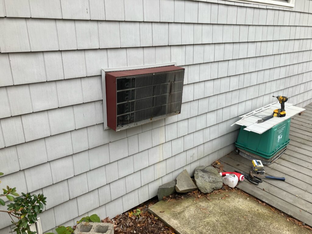 For this project in Haverhill, MA, Northfield Handyman removed an old in wall air conditioner and fixed the wall and trim to match the existing structure.
